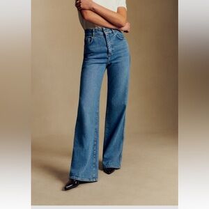 Sezane Blue Flare & Wide Leg Jeans